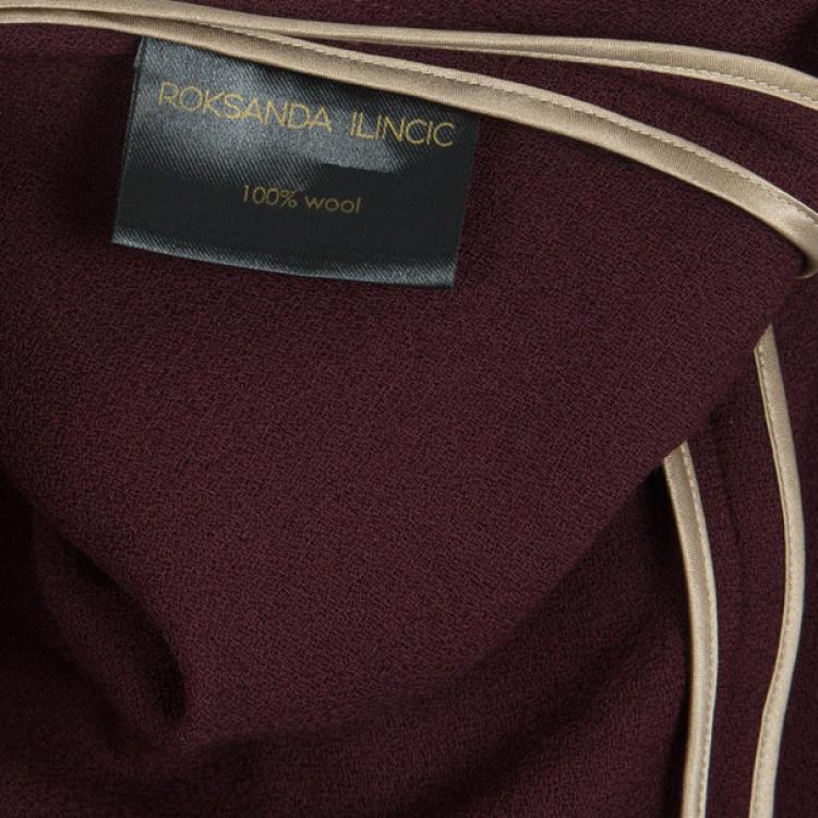 Pre Owned Roksanda Ilincic Gathered Wool Dress M