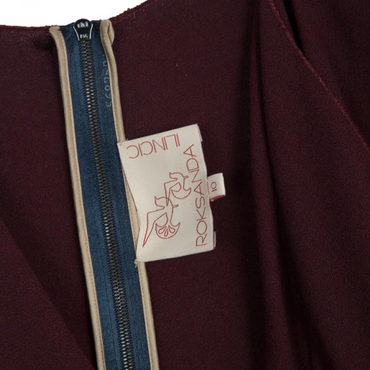 Pre Owned Roksanda Ilincic Gathered Wool Dress M