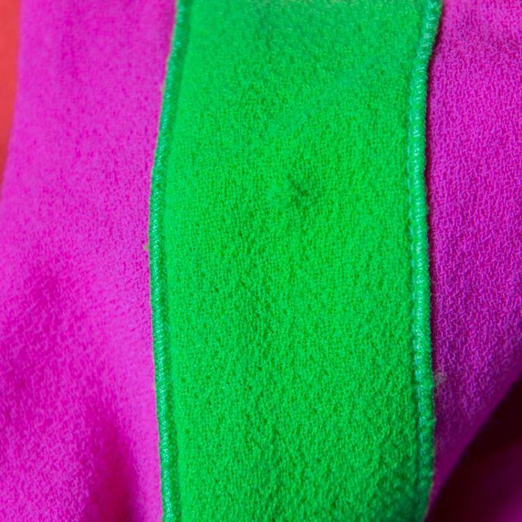 Pre Owned Roksanda Ilincic Neon Colorblock Wool Crepe Sleeveless Etting Dress M