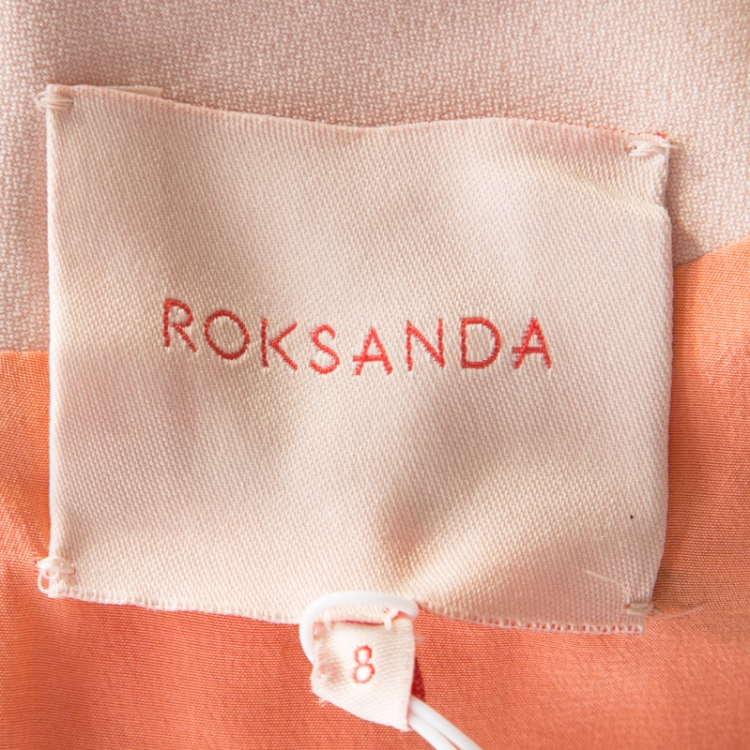Pre Owned Roksanda Ilincic Blush Pink Crepe Bow Detail Kemi Peplum Top S
