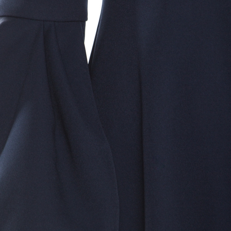 Pre Owned Roksanda Midnight Blue Stretch Crepe Aylin Midi Dress M