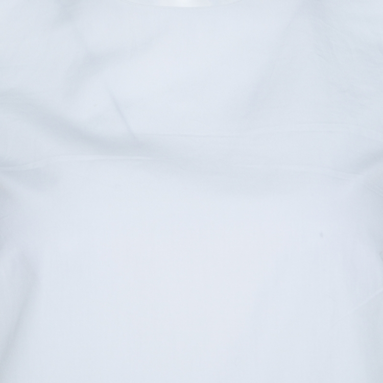 Pre Owned Roksanda Ilincic White Cotton Poplin Bell Sleeve Truffaut Top S
