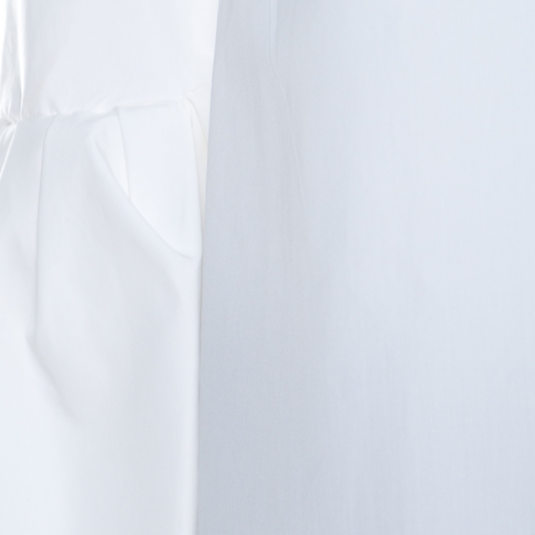 Pre Owned Roksanda Ilincic White Cotton Poplin Bell Sleeve Truffaut Top S