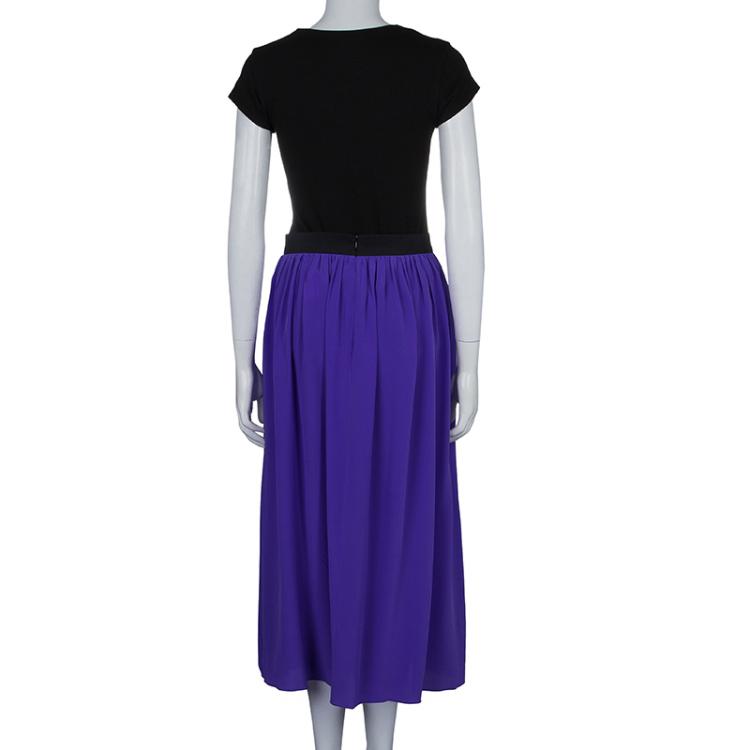 Pre Owned Roksanda Ilincic Blue Silk Gathered Skirt L