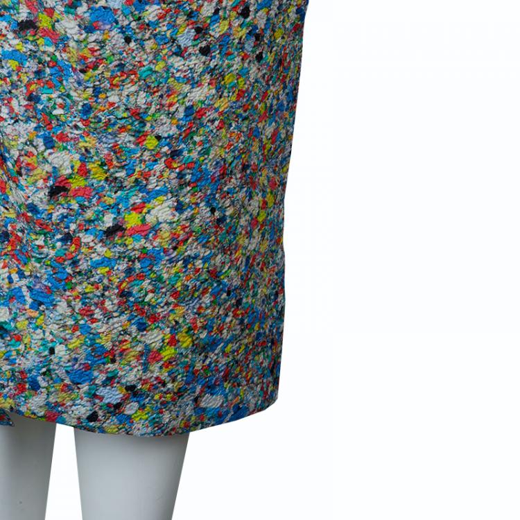 Pre Owned Roksanda Ilincic Multicolor Pleated Detail Skirt M