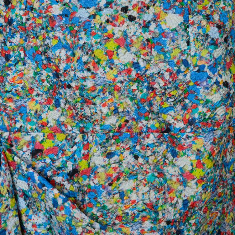 Pre Owned Roksanda Ilincic Multicolor Pleated Detail Skirt M