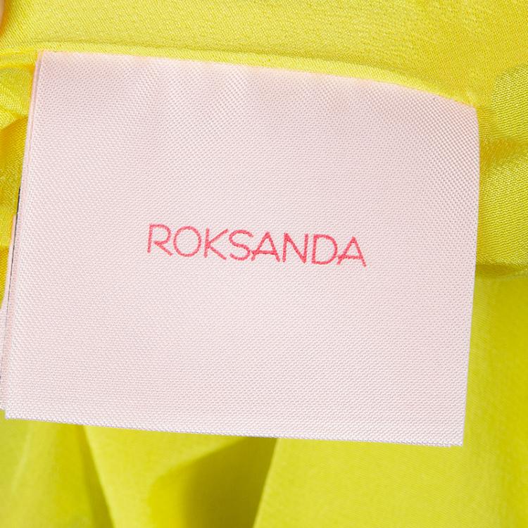 Pre Owned Roksanda Ilincic Multicolor Pleated Detail Skirt M