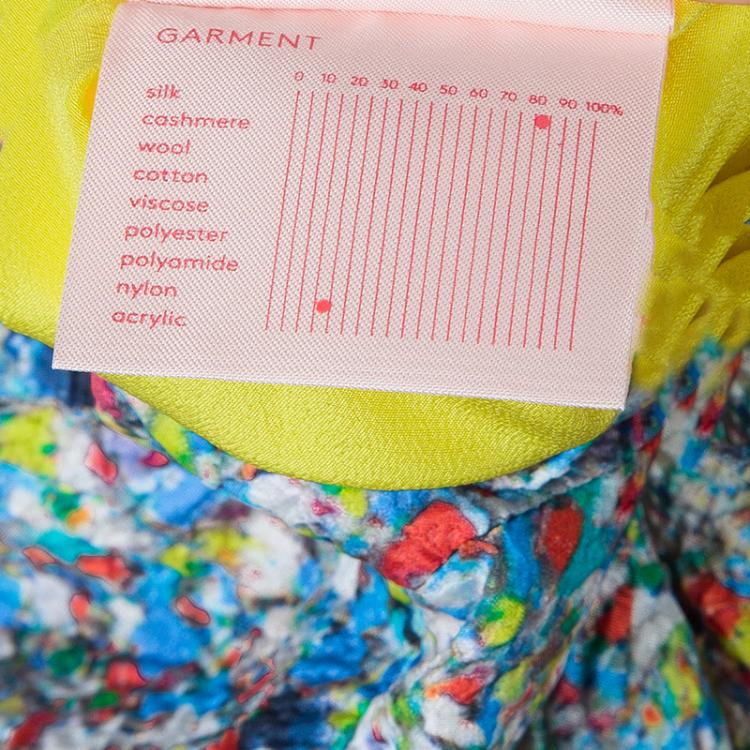 Pre Owned Roksanda Ilincic Multicolor Pleated Detail Skirt M