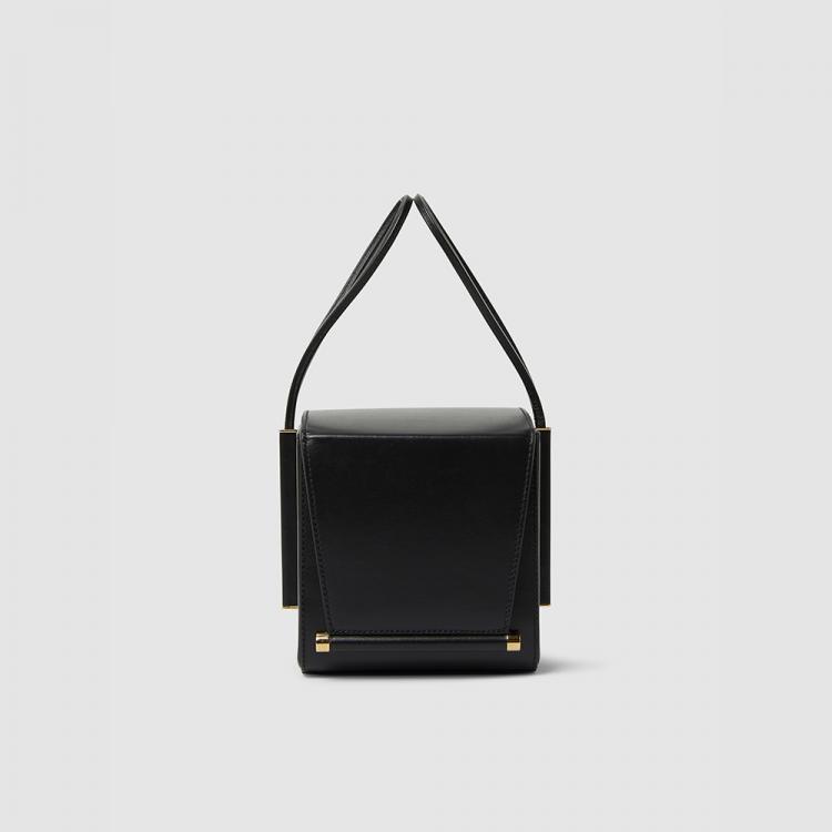 Pre Owned Roksanda Black Scarf-Handle Leather Box Bag One Size
