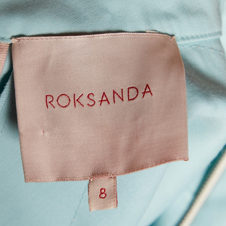 Pre Owned Roksanda Blue Wool & Silk Shift Dress S