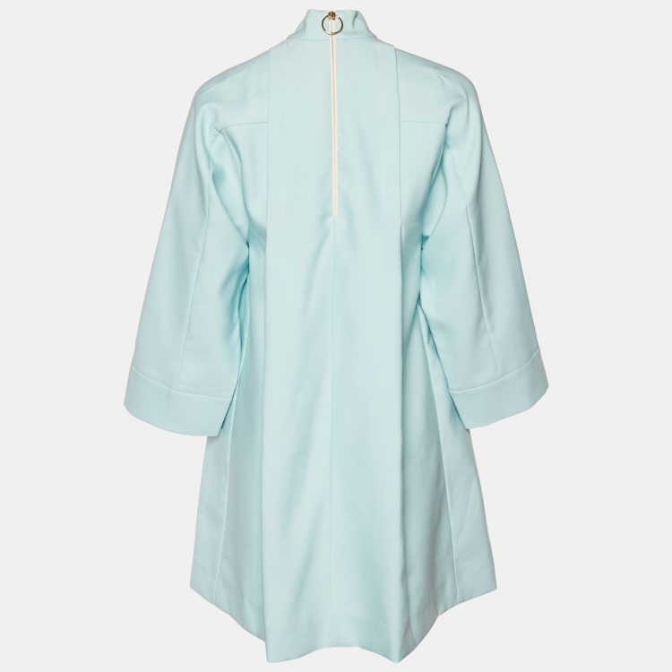 Pre Owned Roksanda Blue Wool & Silk Shift Dress S