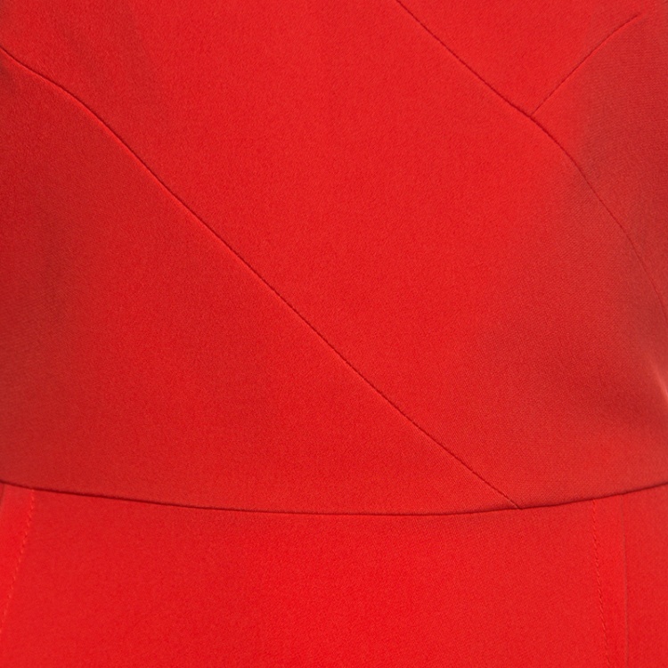 Pre Owned Limited Edition by Roland Mouret Bright Red Erskin Cocktail Dress L