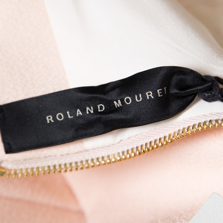 Pre Owned Roland Mouret Blush Pink Wool Crepe Peplum Sawleigh Dress S