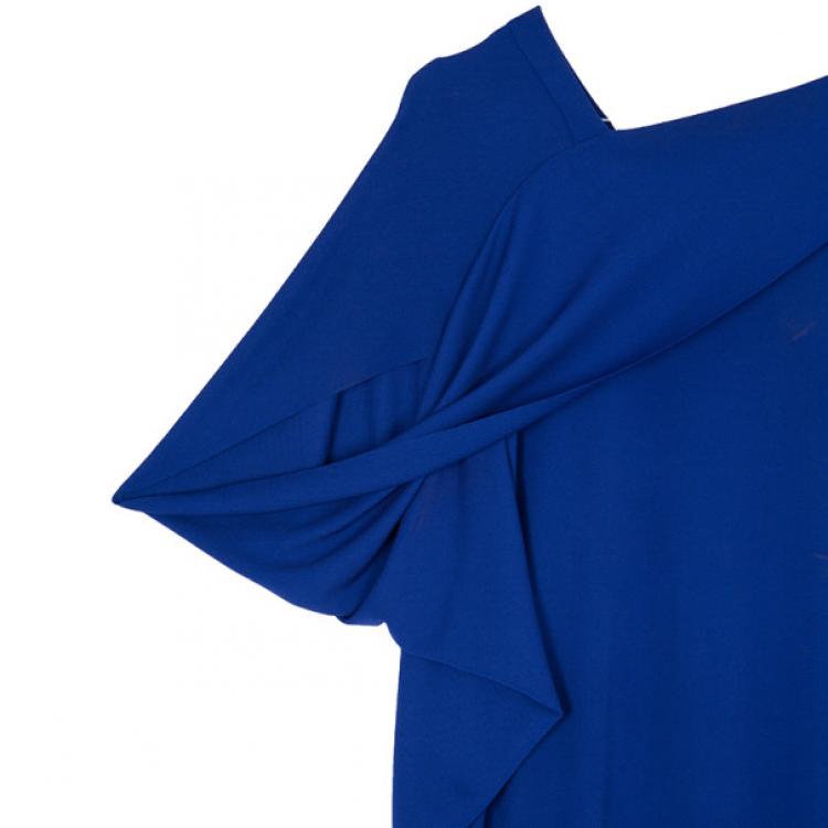 Pre Owned Roland Mouret Purple Viscose Drape Dress M