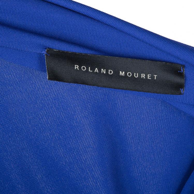 Pre Owned Roland Mouret Purple Viscose Drape Dress M