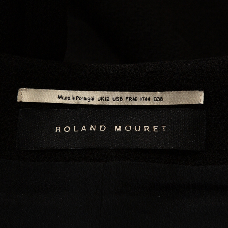 Pre Owned Roland Mouret Black Wool Rossini Peplum Jacket M
