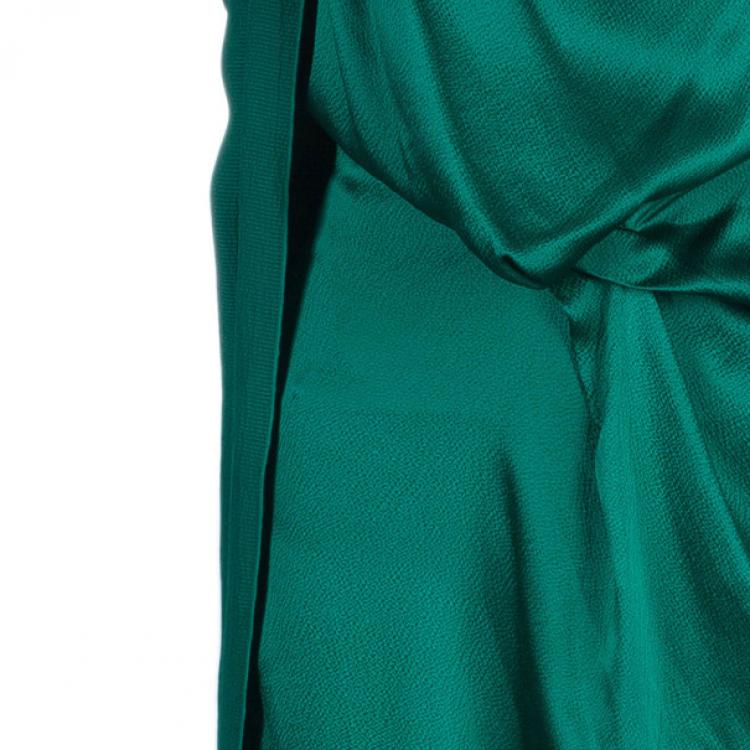 Pre Owned Roland Mouret Emerald Silk Column Gown M