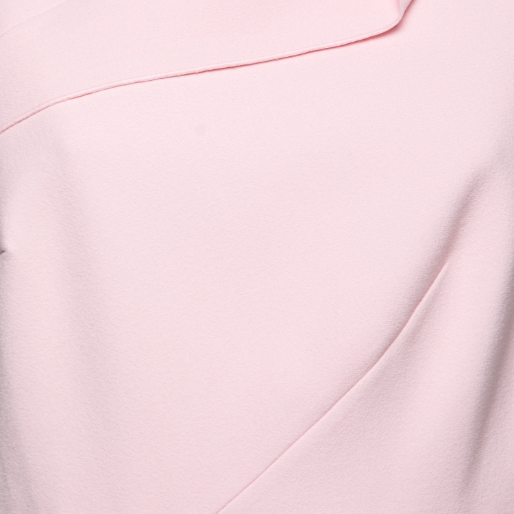 Pre Owned Roland Mouret Pink Crepe Asymmetrical Neck Jumpsuit L