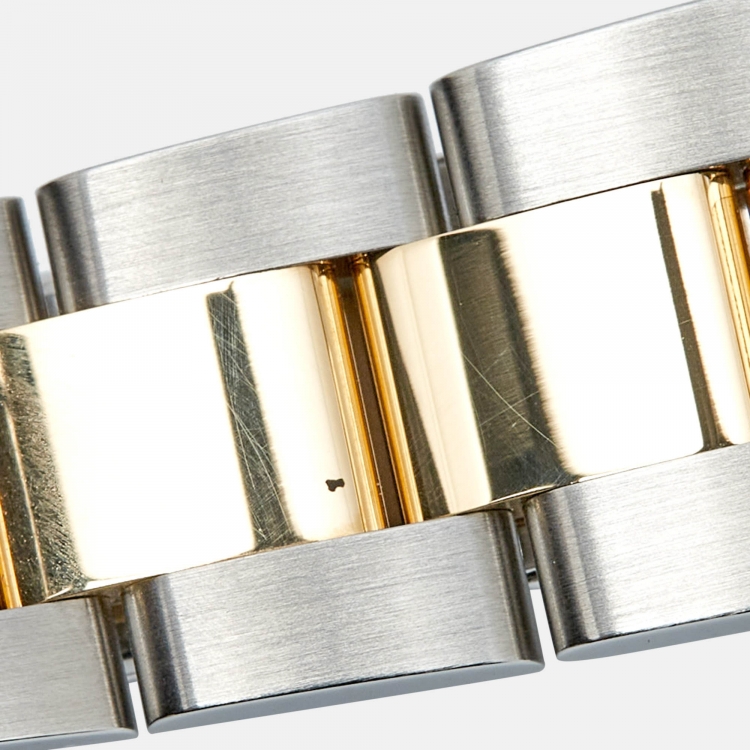 Pre Owned Rolex Mother Of Pearl Diamond 18K Yellow Gold Oystersteel M278383RBR-0027 Datejust Women's Wristwatch 31 mm