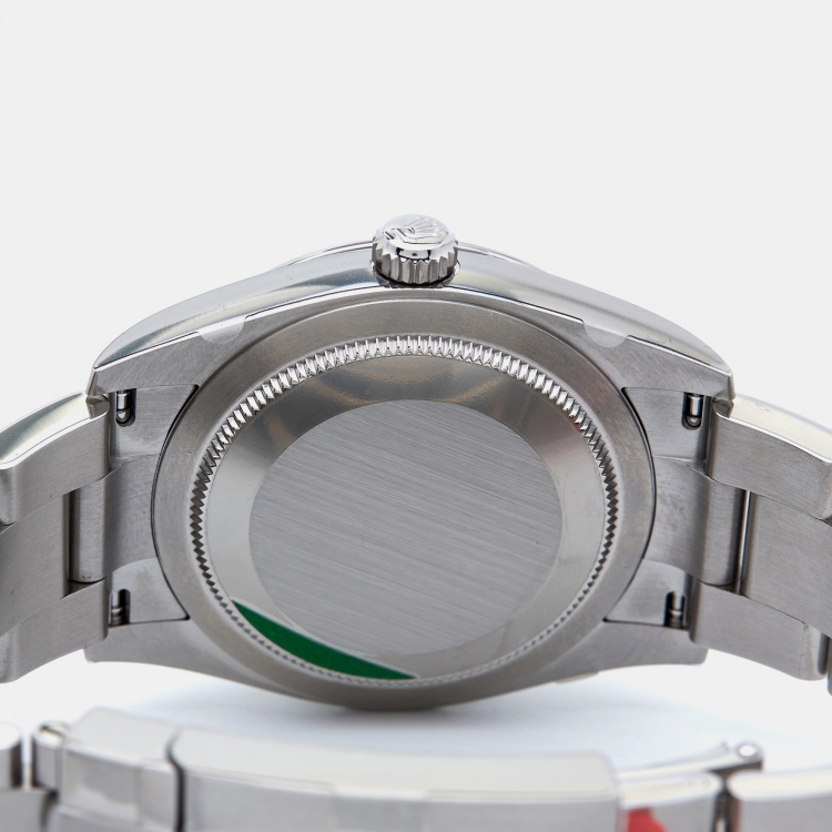 Pre Owned Rolex Black Oystersteel Oyster Perpetual M124200-0002 Women's Wristwatch 34 mm