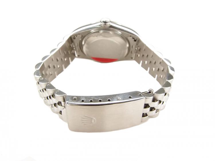 مملوكة مسبقًا Rolex White Stainless Steel Datejust Women's Wristwatch 31MM
