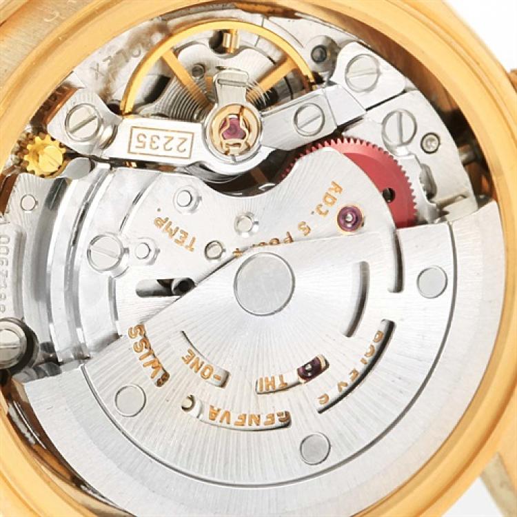 مملوكة مسبقًا Rolex Mother of Pearl 18K Yellow Gold Diamonds President Datejust Women's Wristwatch 26MM