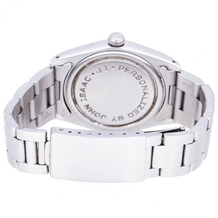 Pre Owned Rolex White Stainless Steel DateJust Women's Wristwatch 36MM
