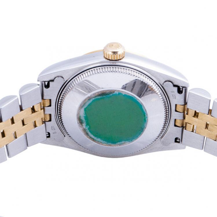 Pre Owned Rolex Gold 18K Yellow Gold and Stainless Steel DateJust Women's Wristwatch 31MM