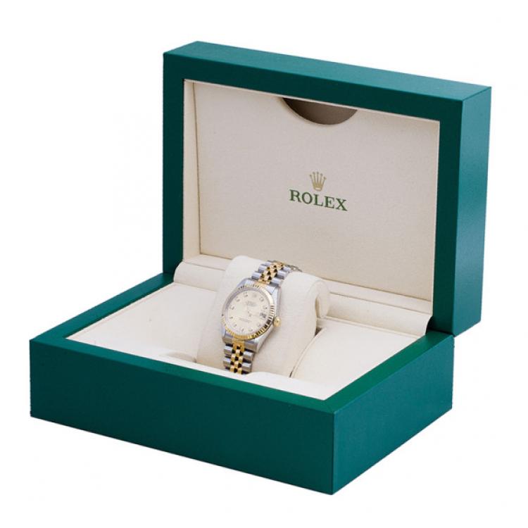 Pre Owned Rolex Gold 18K Yellow Gold and Stainless Steel DateJust Women's Wristwatch 31MM
