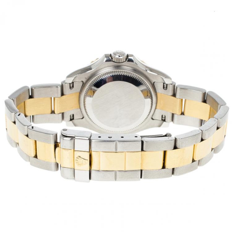 Pre Owned Rolex Mother of Pearl Gold Yacht-Master Women's Wristwatch 29MM