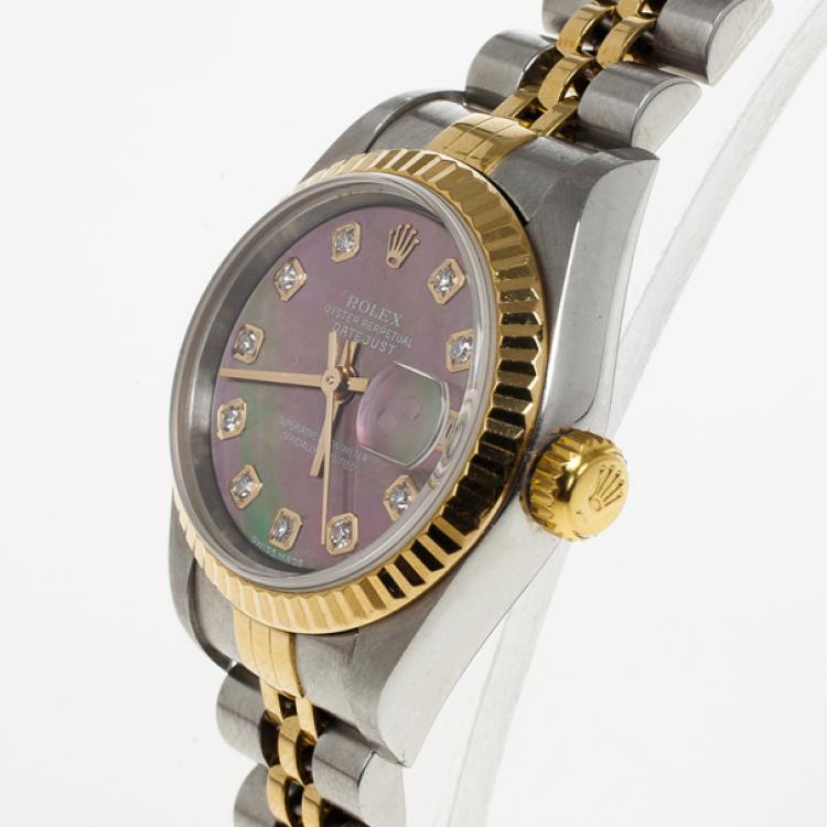 Pre Owned Rolex Oyster Perpetual Datejust Womens Wristwatch 26MM