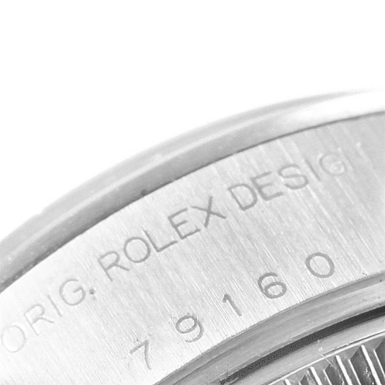 Pre Owned Rolex Blue Stainless Steel Date 79160 Women's Wristwatch 25MM