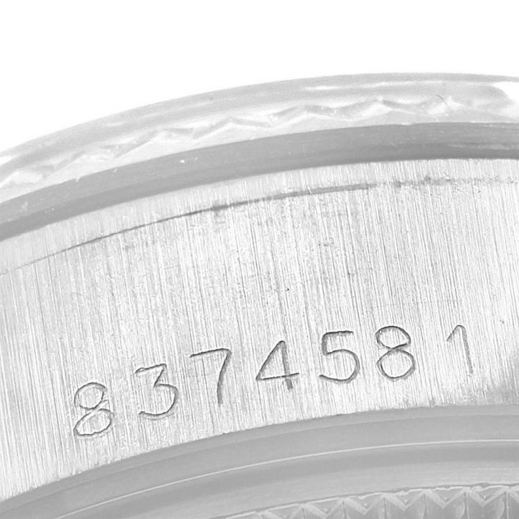 Pre Owned Rolex Silver 18K White Gold and Stainless Steel Datejust 69174 Women's Wristwatch 26MM