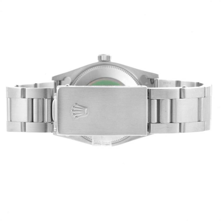 Pre Owned Rolex Salmon Stainless Steel Baton 77080 Women's Wristwatch 31MM