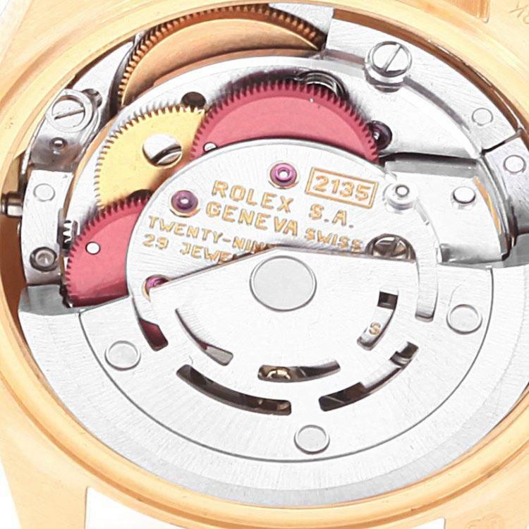 مملوكة مسبقًا Rolex Champagne 18K Yellow Gold Diamond President 69178 Women's Wristwatch 26MM