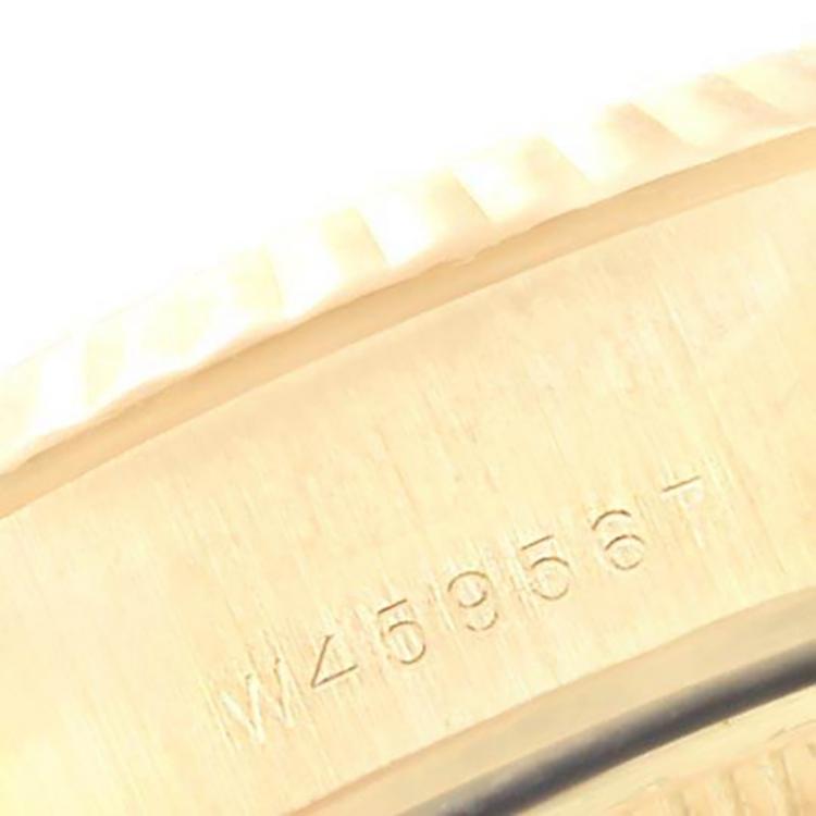 مملوكة مسبقًا Rolex Champagne 18K Yellow Gold Diamond President 69178 Women's Wristwatch 26MM