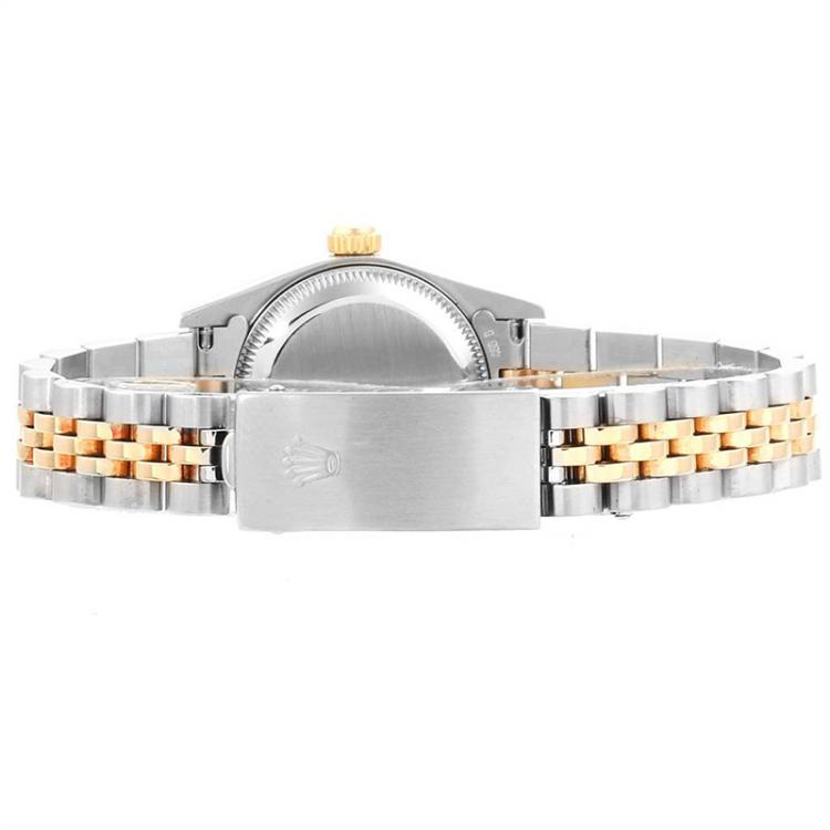 Pre Owned Rolex Champagne 18K Yellow Gold Diamond and Stainless Steel Non Date 76183 Women's Wristwatch 24MM