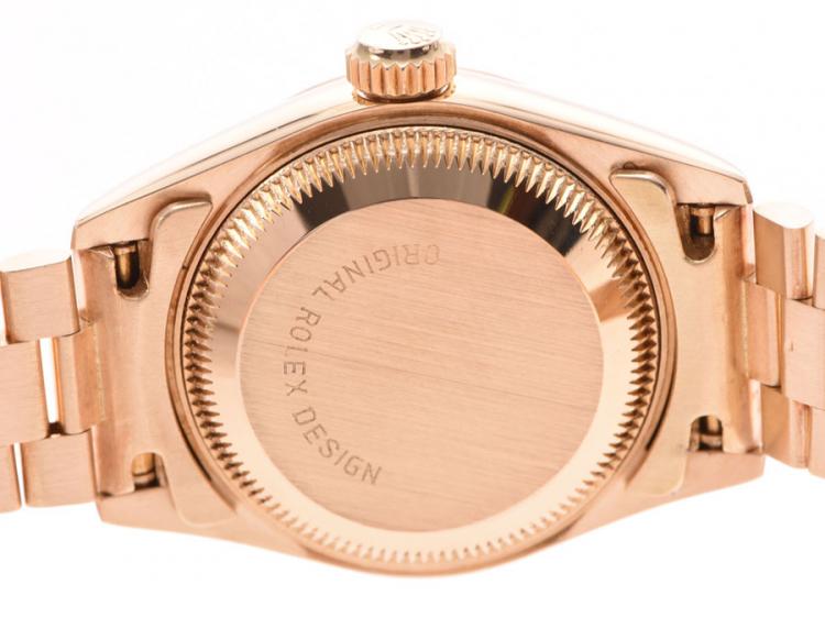 Pre Owned Rolex Diamond Champagne Yellow Gold Datejust 69178 Women's Wristwatch 25MM