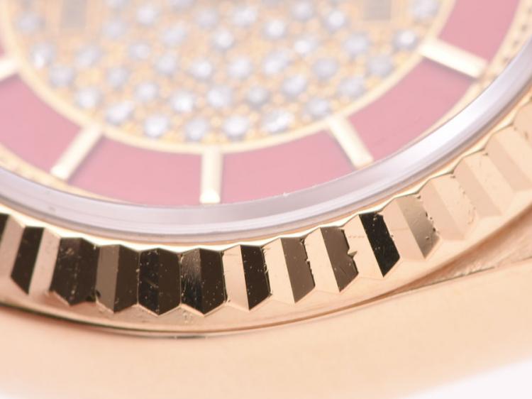Pre Owned Rolex Diamond Champagne Yellow Gold Datejust 69178 Women's Wristwatch 25MM
