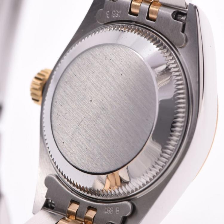 Pre Owned Rolex Champagne Yellow Gold and Stainless Steel Datejust 69173G Women's Wristwatch 25MM