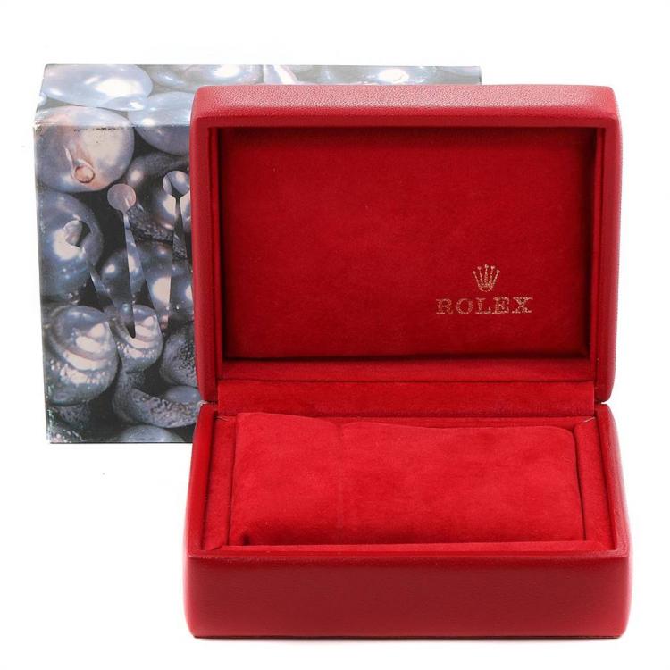 Pre Owned Rolex Blue 18K Yelllow Gold And Stainless Steel Oyster Perptual Datejust 69163 Women's Wristwatch 26 MM