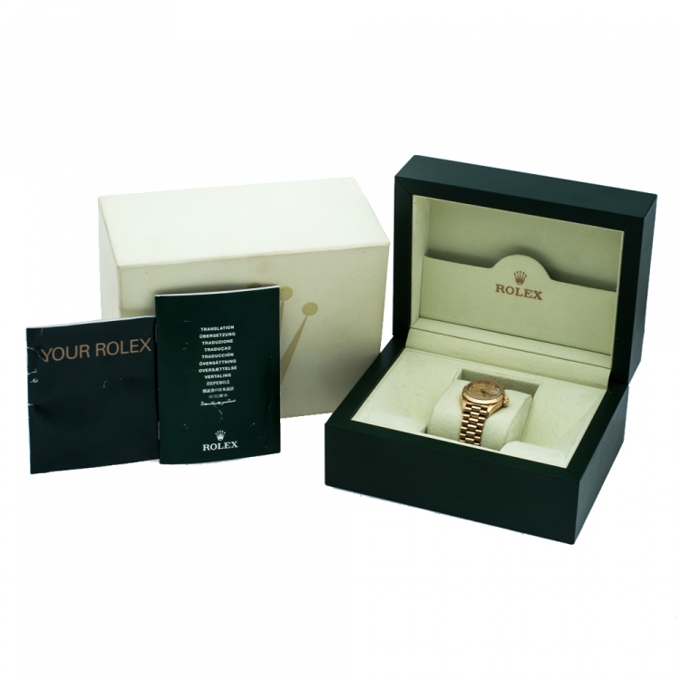 Pre Owned Rolex Jubilee 18K Yellow Gold Vintage Datejust 69138 Women's Wristwatch 26 mm