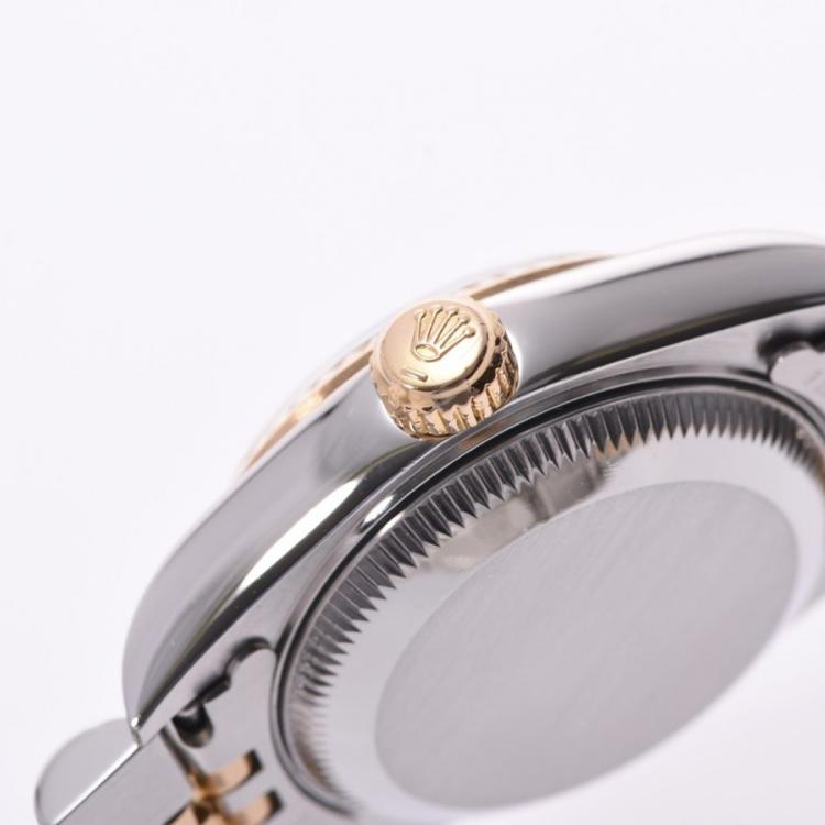 Pre Owned Rolex Champagne 18K Yellow Gold And Stainless Steel Datejust 79173 Women's Wristwatch 26 MM