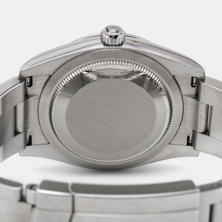 Pre Owned Rolex Silver Oystersteel Oyster Perpetual 124200-0001 Women's Wristwatch 34 mm