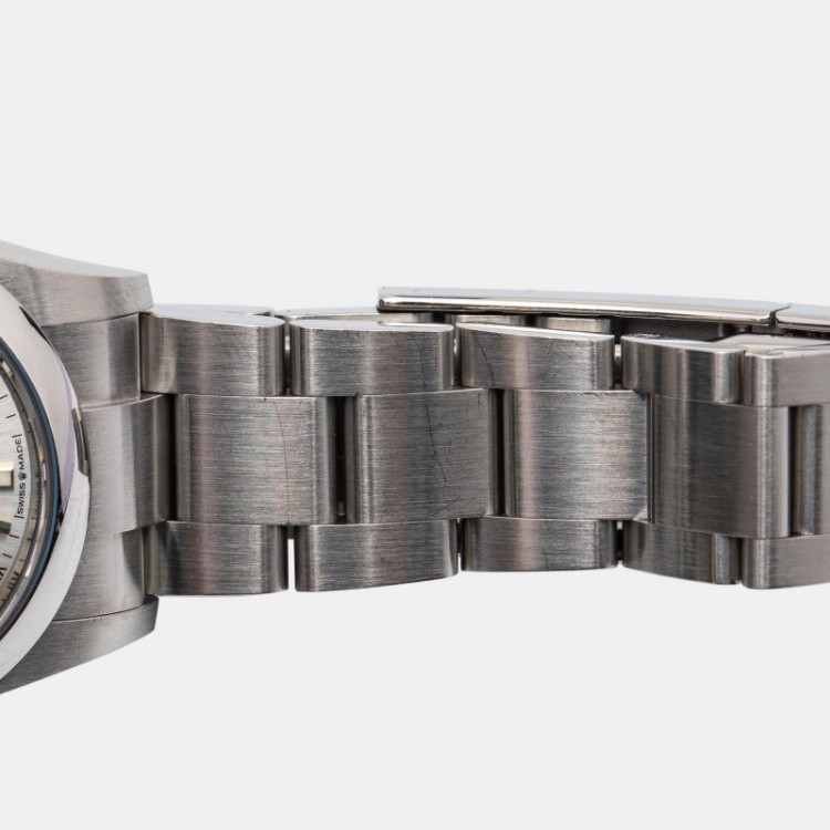 Pre Owned Rolex Silver Oystersteel Oyster Perpetual 124200-0001 Women's Wristwatch 34 mm