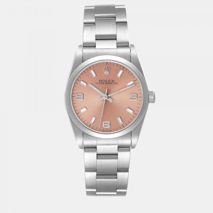 Rolex oyster perpetual hot sale salmon face