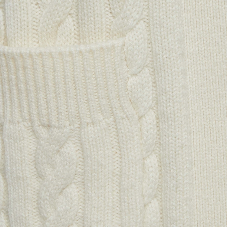 Pre Owned Ronny Kobo Cream Cable Knit Cardigan S