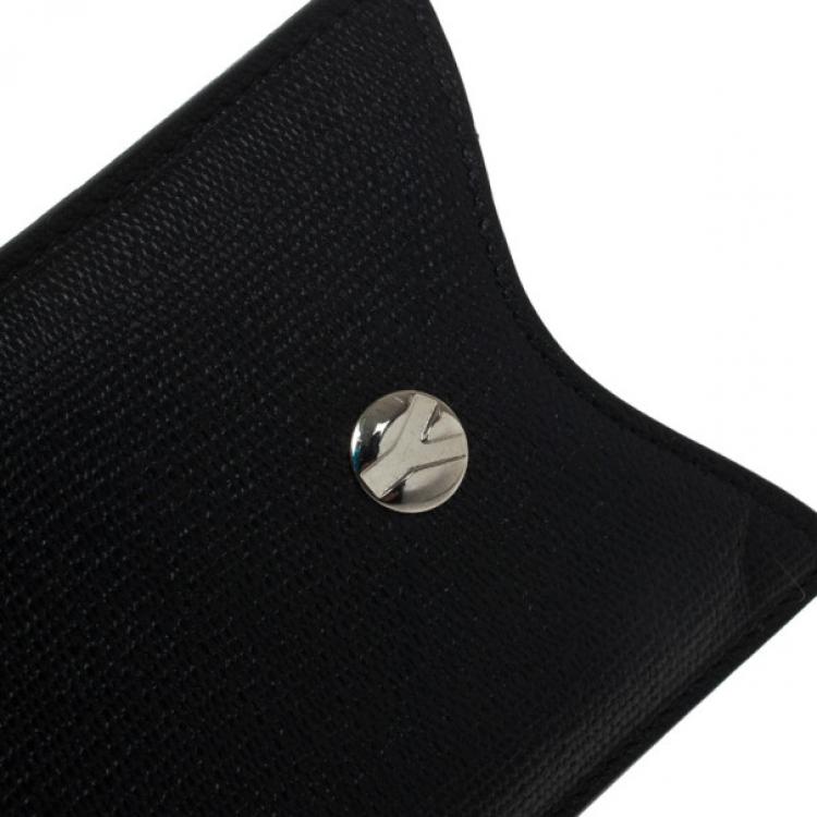 Pre Owned Yves Saint Laurent Black Leather Ycon Blackberry Cover