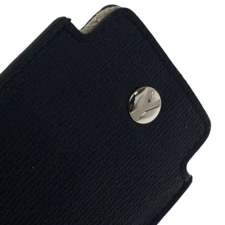 Pre Owned Yves Saint Laurent Navy Blue Ycon iPhone Cover