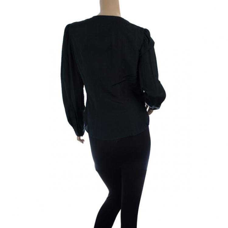 Pre Owned Saint Laurent Paris Silk Shirt M